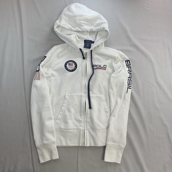 Polo Ralph Lauren Womens Olympic Official 2016 Brazil Full Zip Hoodie Size M - Picture 1 of 12